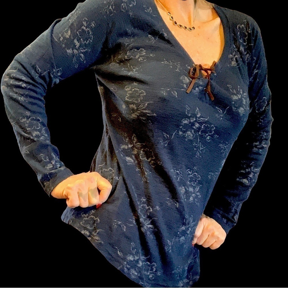 BLUE Chaps Large Cotton Print shirt